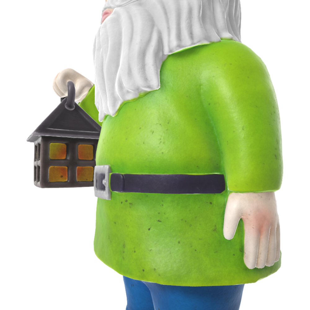 Garden landscape sculpture 3D cartoon Santa Claus elf courtyard decoration ornaments crafts AR model download