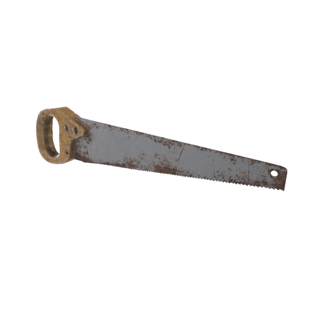 Wood Handle Saw Hand Saw 3D Model Download AR Saw Tools