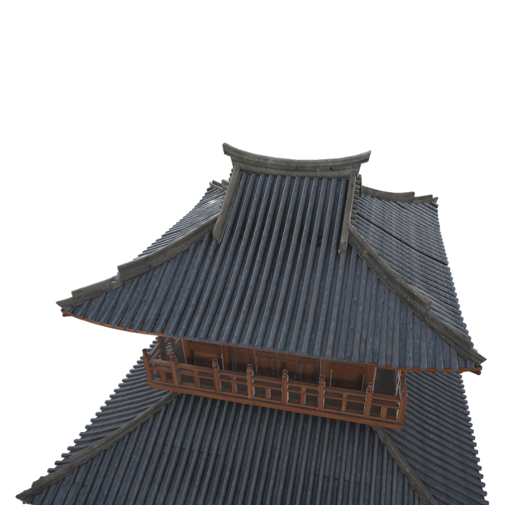 Chinese Temple 3D Model AR Classical Architecture Attractions