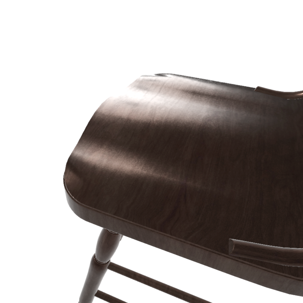 Gothic Style Solid Wood Backrest Chair Single Chair 3D Model AR Furniture