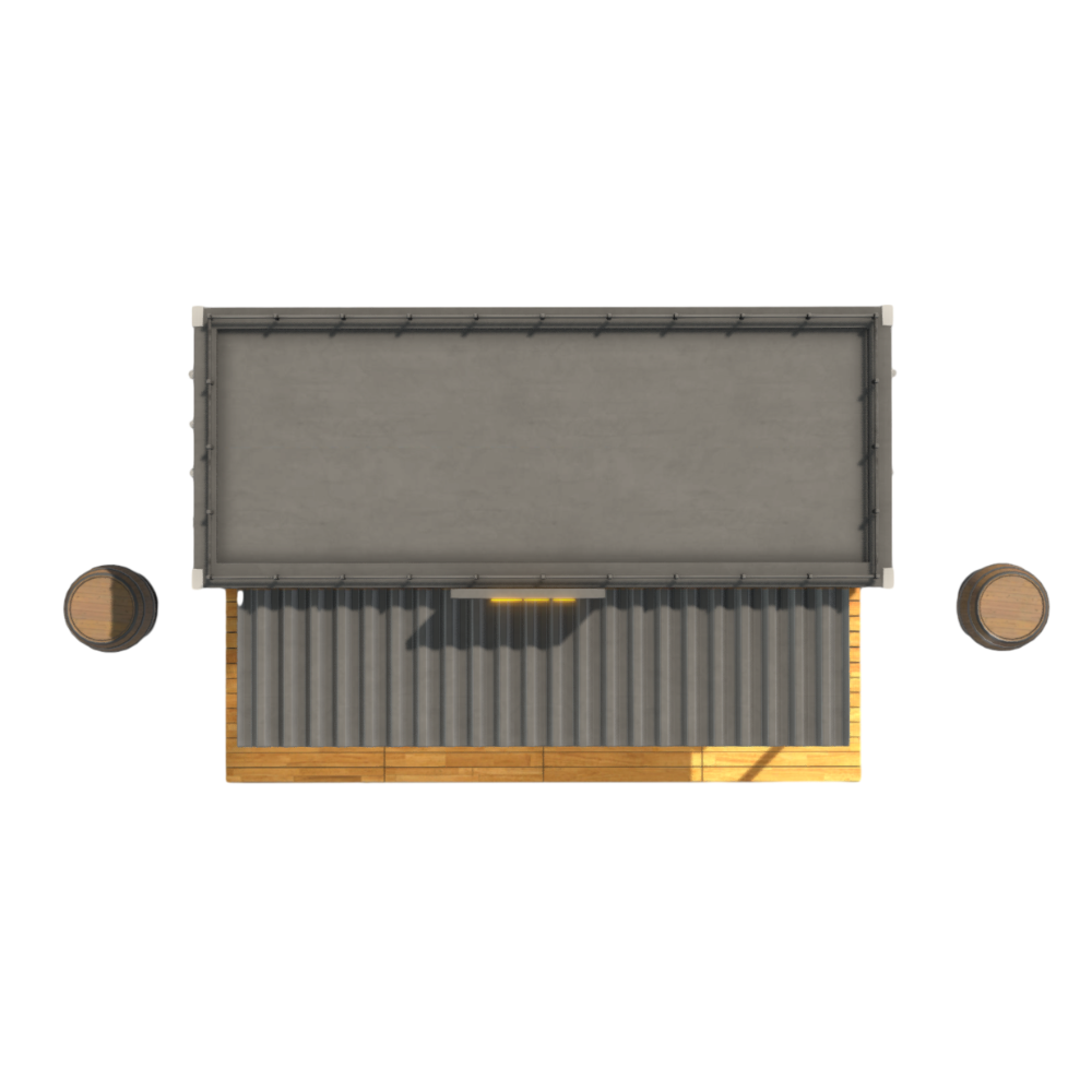 Creative Container Bar 3D Model Shipping Container Bar Coffee Bar Simple AR Architecture