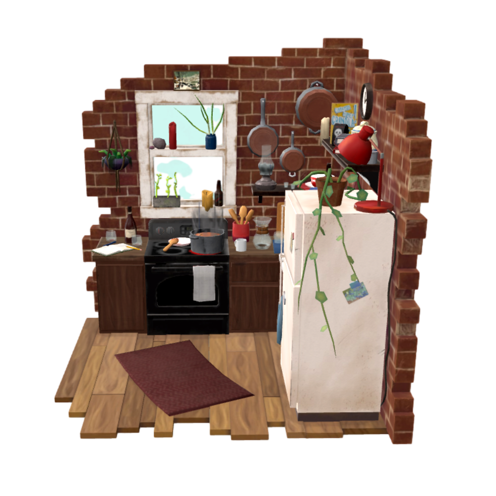 Mini Kitchen 3D Scene AR Demo