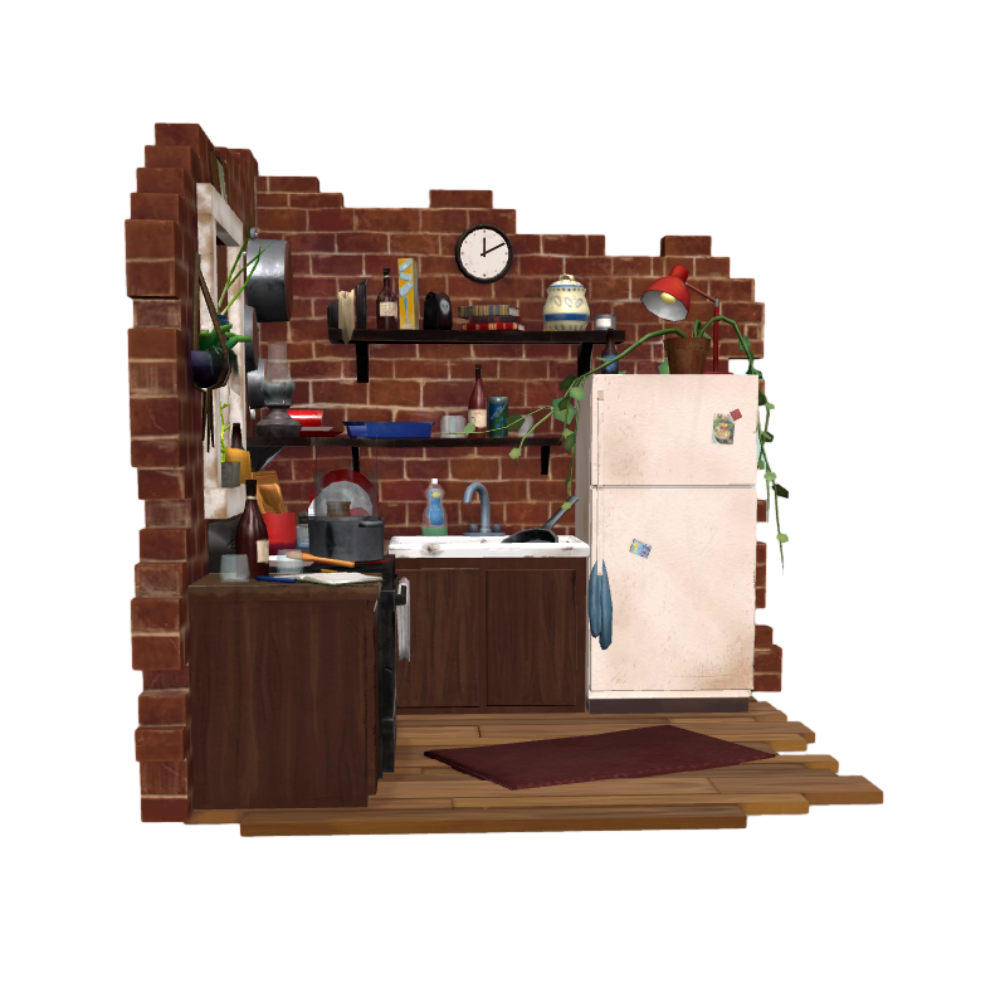Mini Kitchen 3D Scene AR Demo