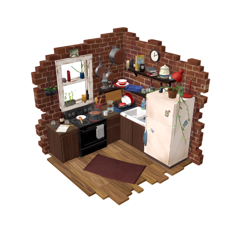 Mini Kitchen 3D Scene AR Demo