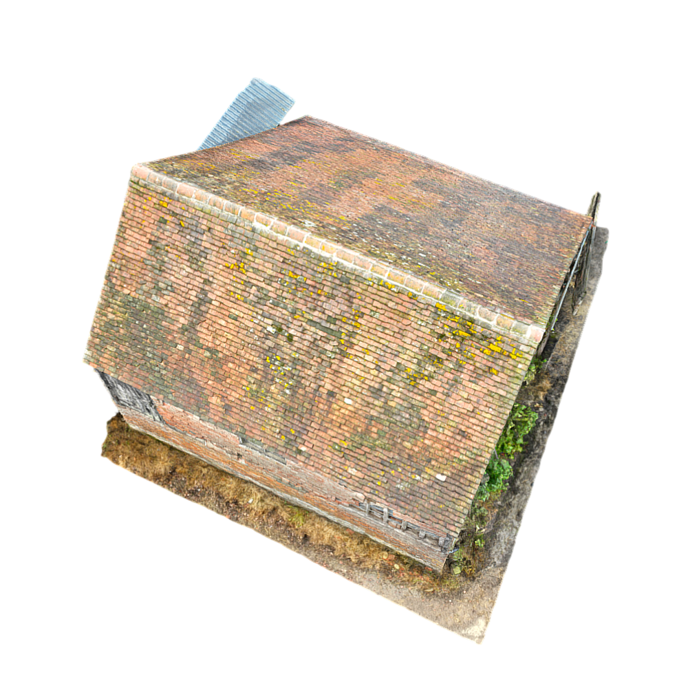 Farm dilapidated house 3D scene AR model abandoned buildings 3D scan