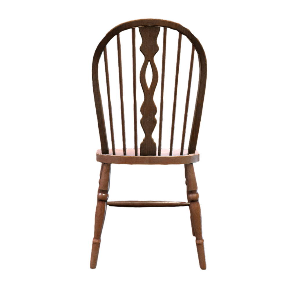 American Retro Solid Wood Chair 3D Model Restaurant Antique Chair AR