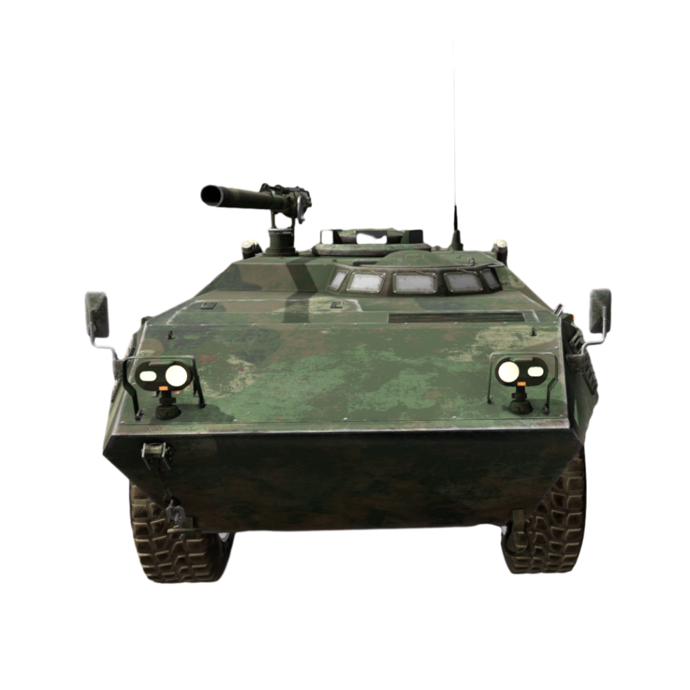 FIAT Type 6614 Wheeled Armored Personnel Transporter 3D Model Military AR Model