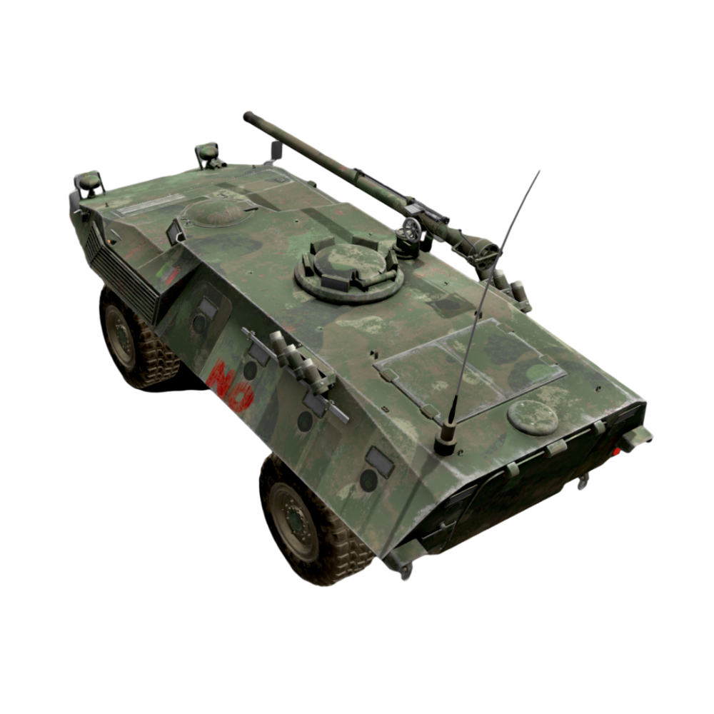 FIAT Type 6614 Wheeled Armored Personnel Transporter 3D Model Military AR Model