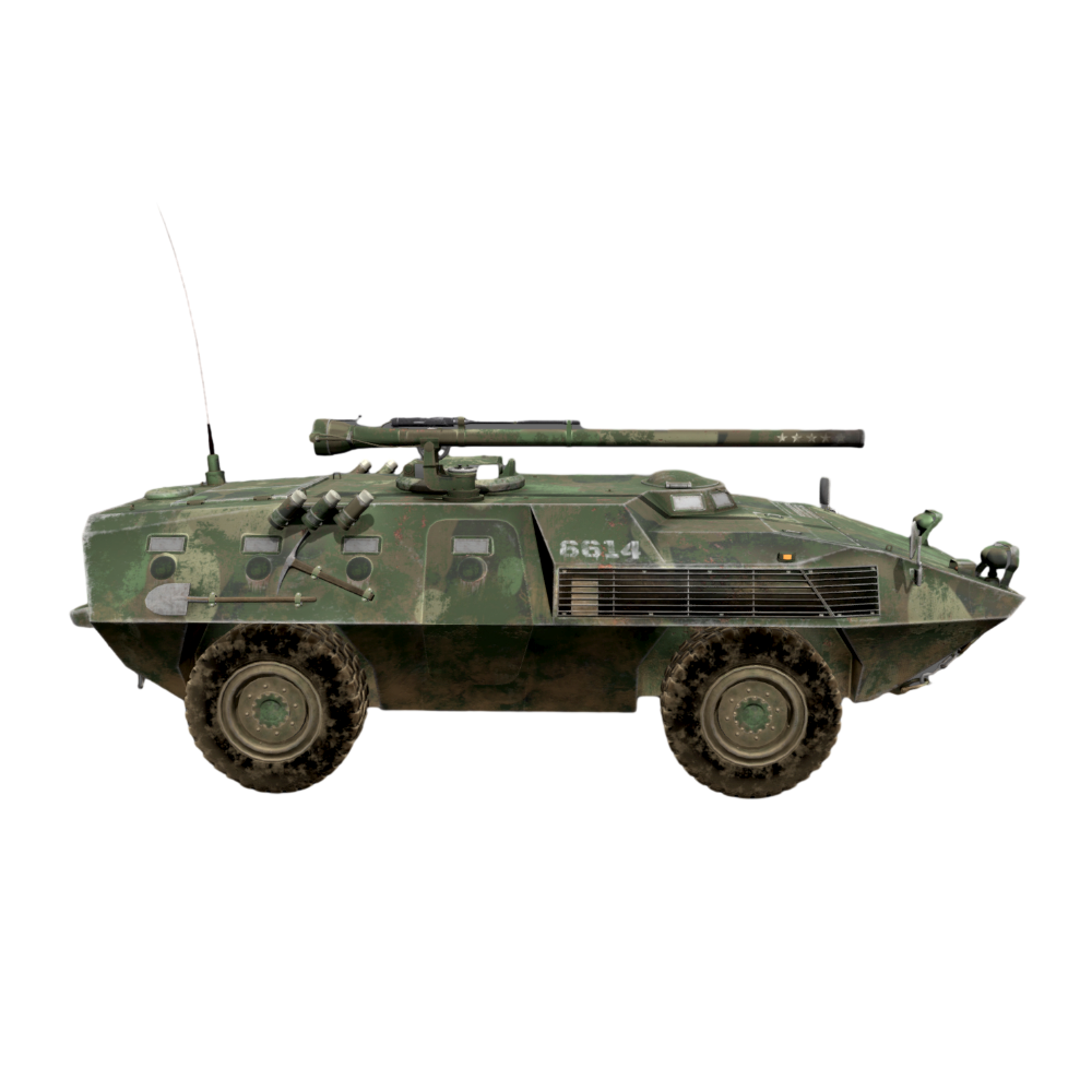 FIAT Type 6614 Wheeled Armored Personnel Transporter 3D Model Military AR Model