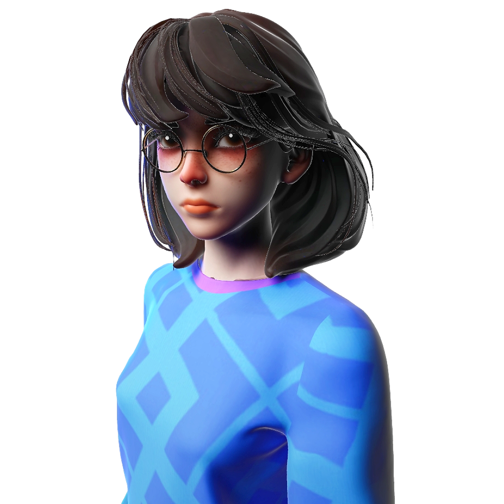 the girl with glasses