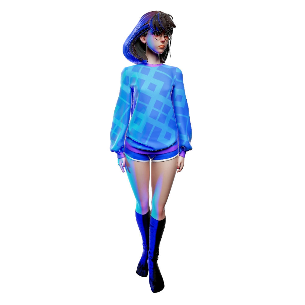 the girl with glasses