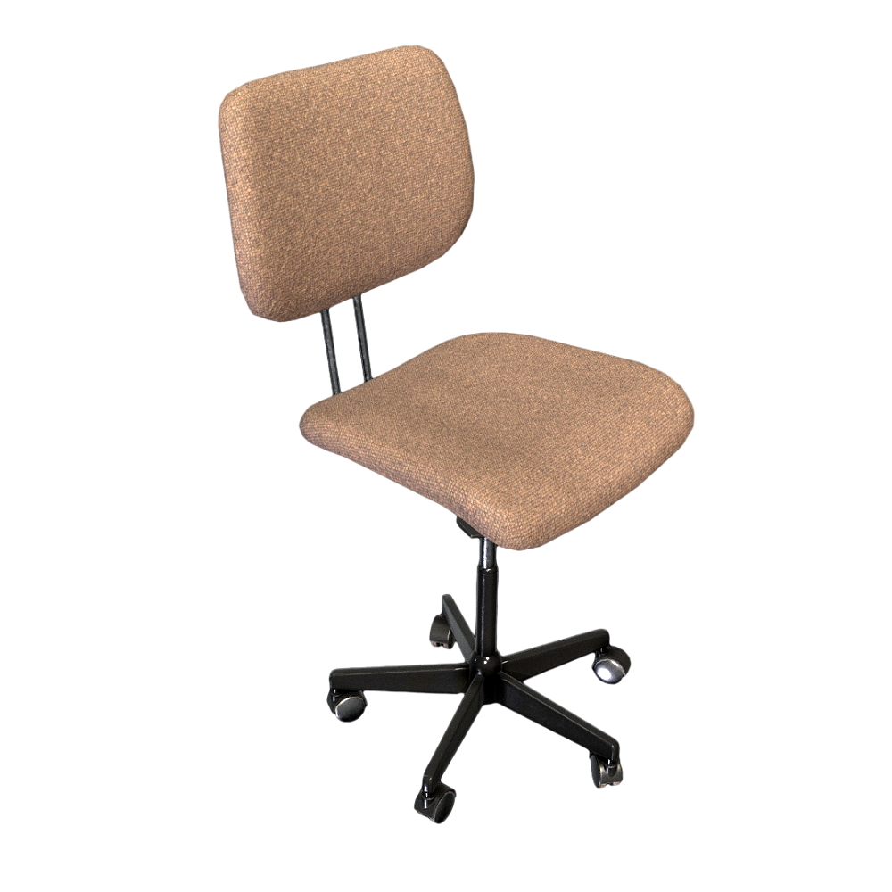 Retro Office Chair 3D Model Rotating Backrest Chair Computer Chair