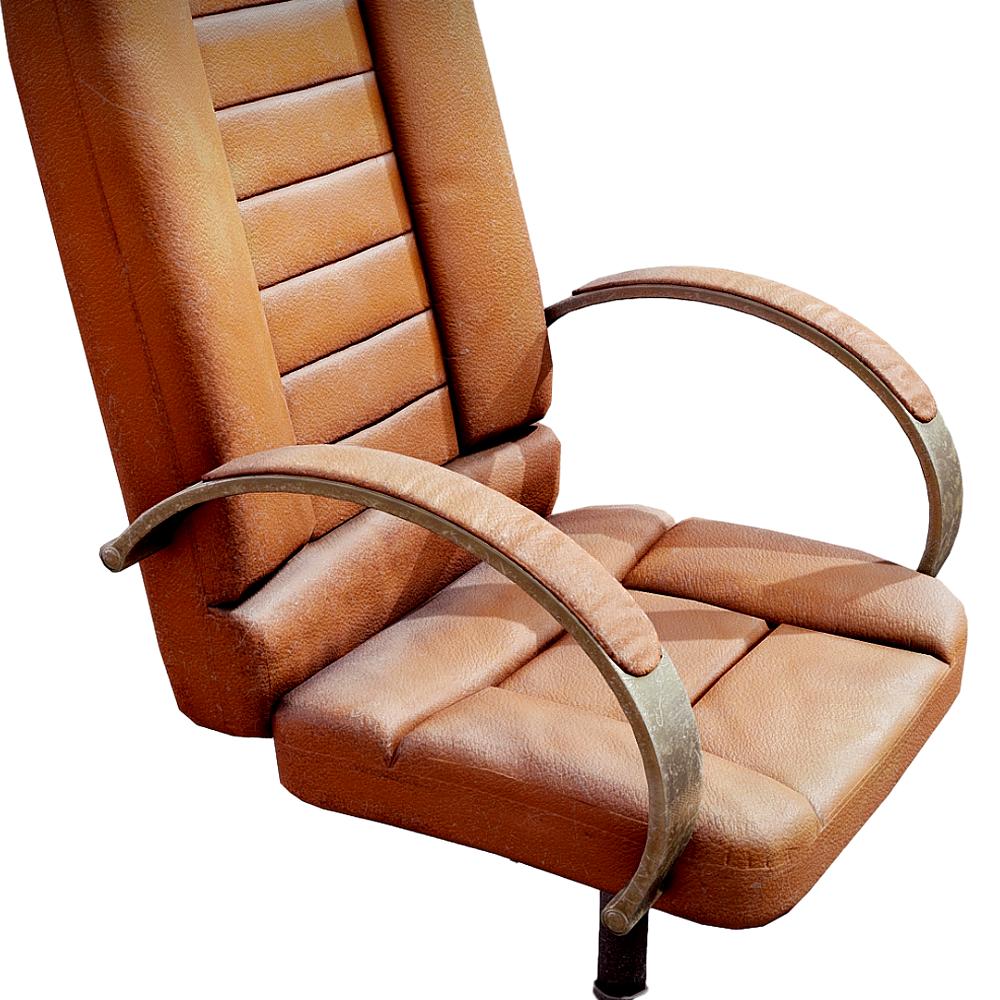 Leather Computer Chair Office Chair Lifting Swivel Chair Leather Backrest Chair