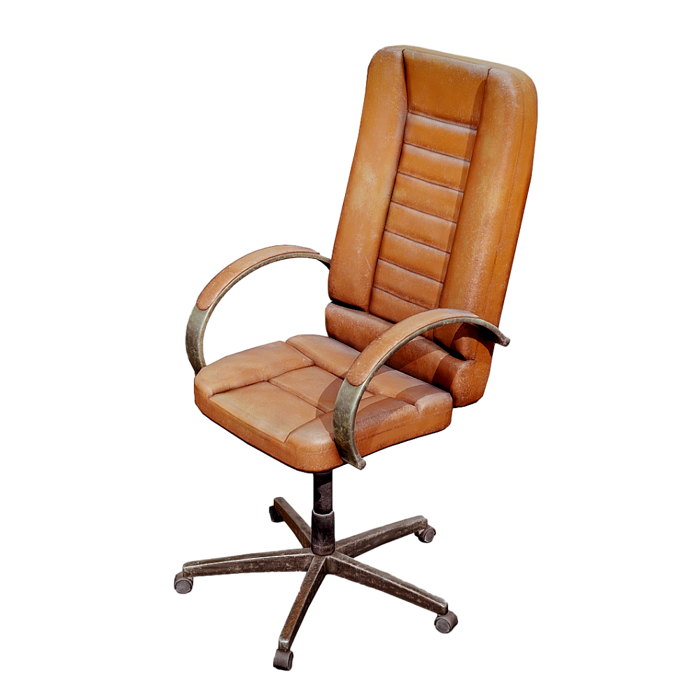 Leather Computer Chair Office Chair Lifting Swivel Chair Leather Backrest Chair