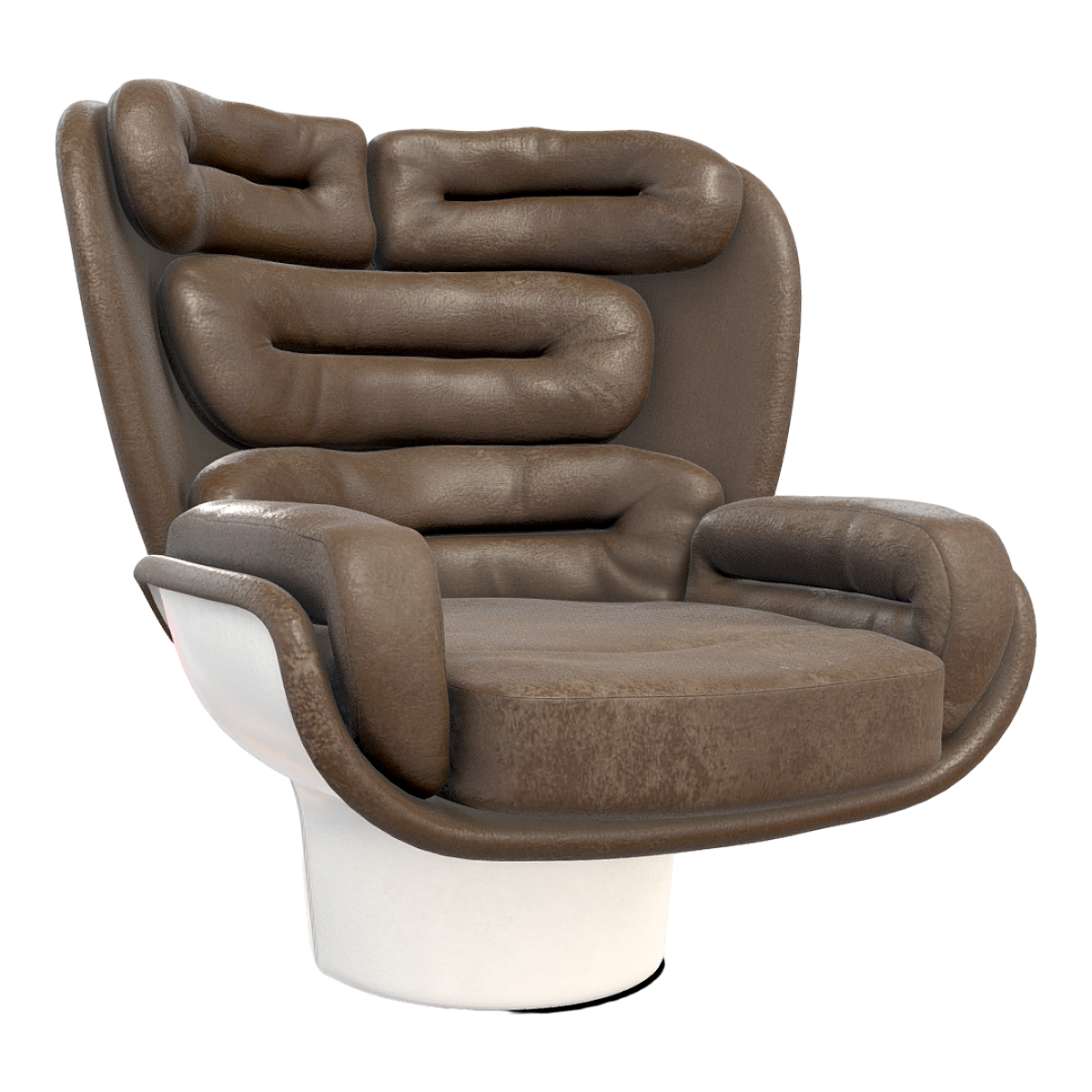 LONGHI Elda leather sofa chair creative glass steel leisure chair