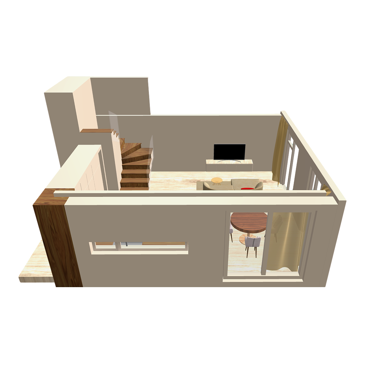 Living room scene 3D model