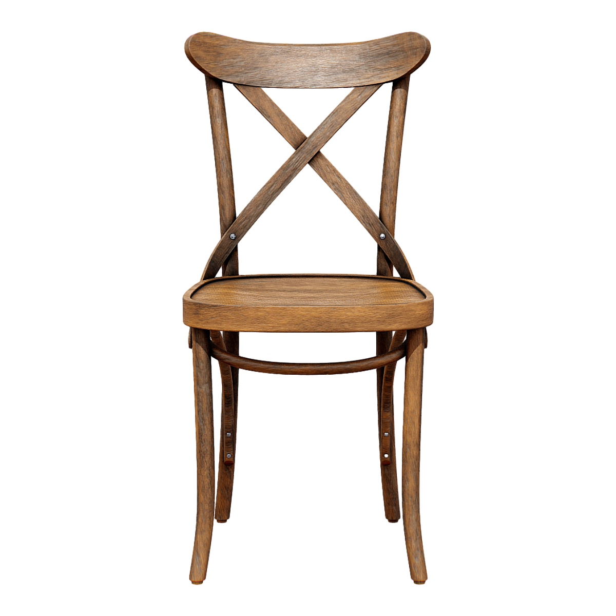 French Retro Solid Wood Backrest Chair Simple Dining Chair Back Fork Chair