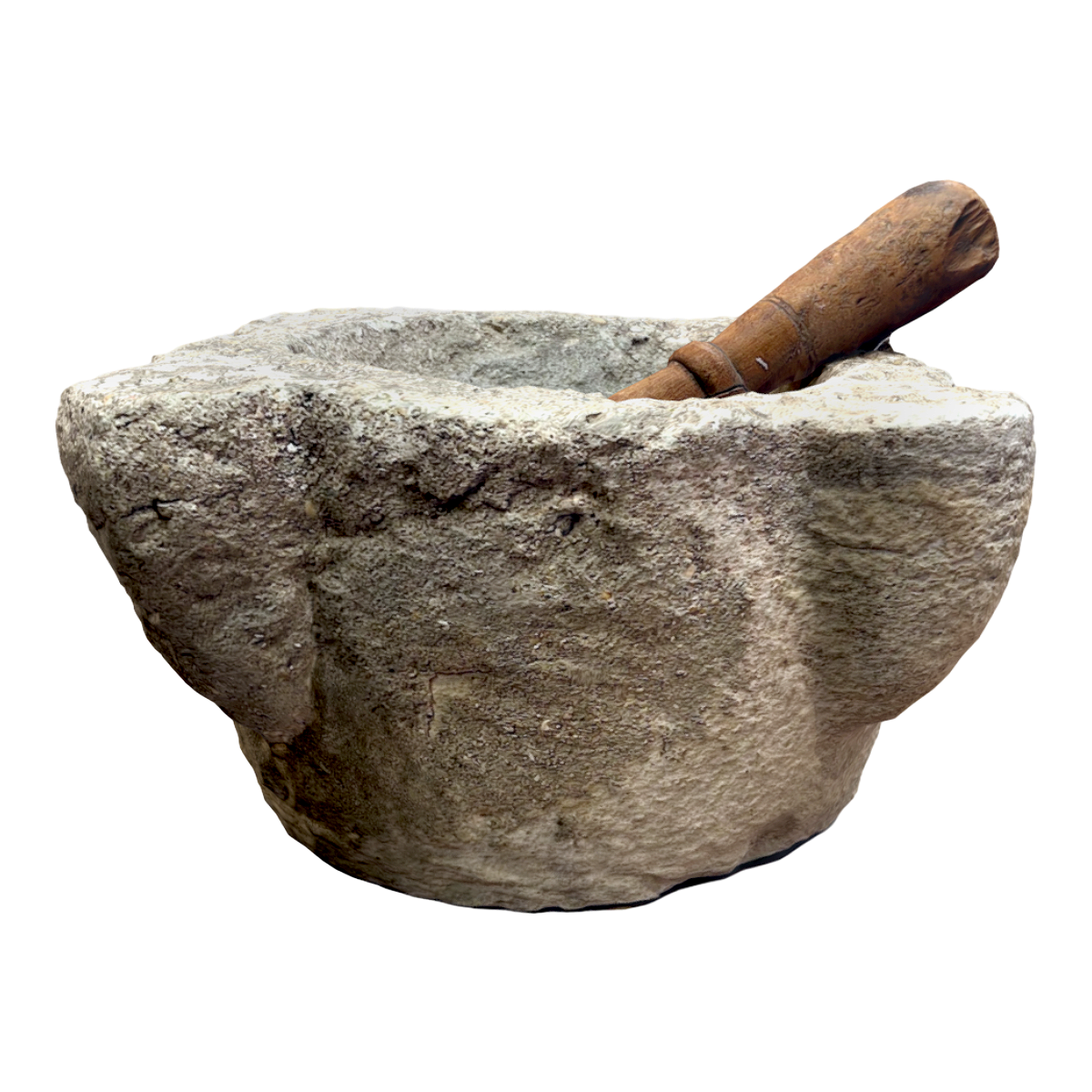 Natural Stone Mortar Mashing Pot Household Garlic Mashing Grinder