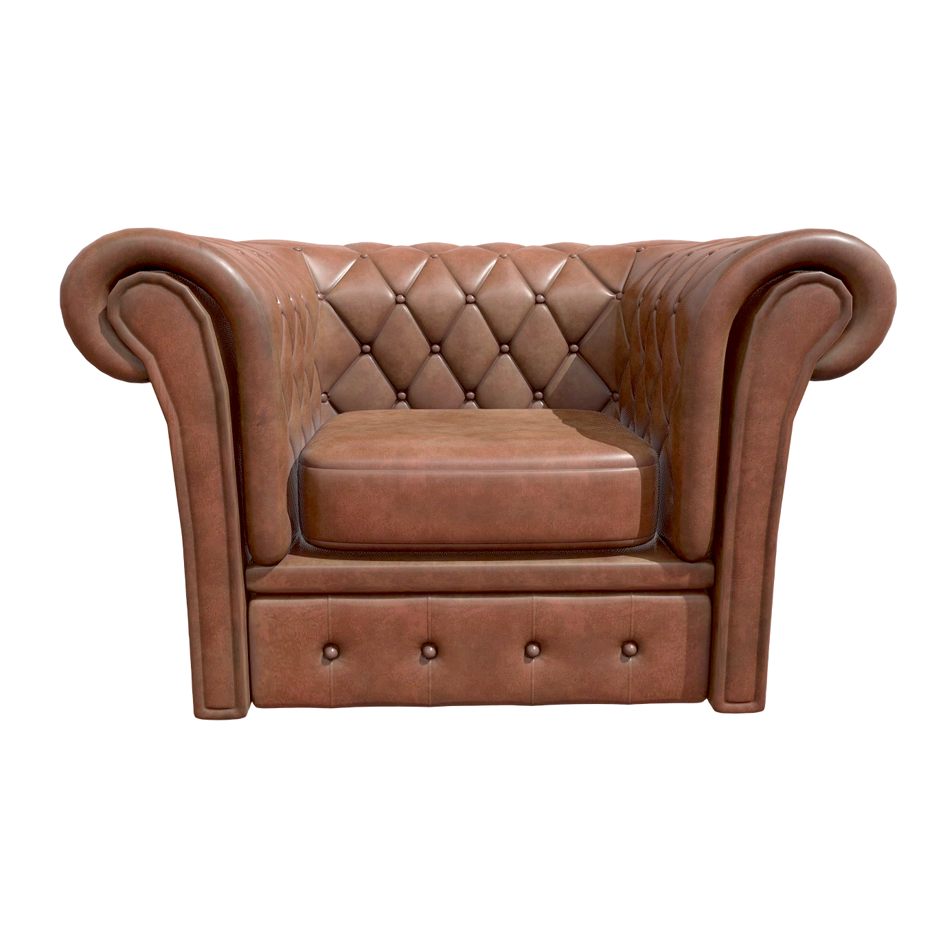 Vintage Brown Leather Sofa Chair Cafe Single Sofa