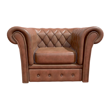 Vintage Brown Leather Sofa Chair Cafe Single Sofa