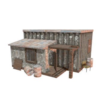 Doomsday style abandoned cottage