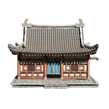 3D model of traditional Chinese architecture (support mobile AR, Vision Pro view)