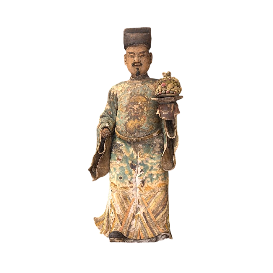 The figure statue of Jiaoji pottery: the image of "Jiaguan" in "Jiaguan Jinlu"