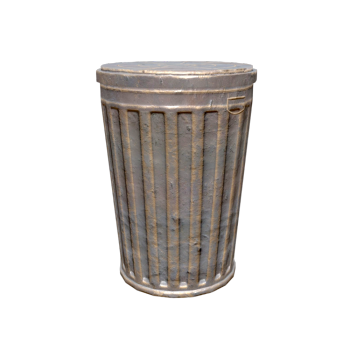 Metal trash can