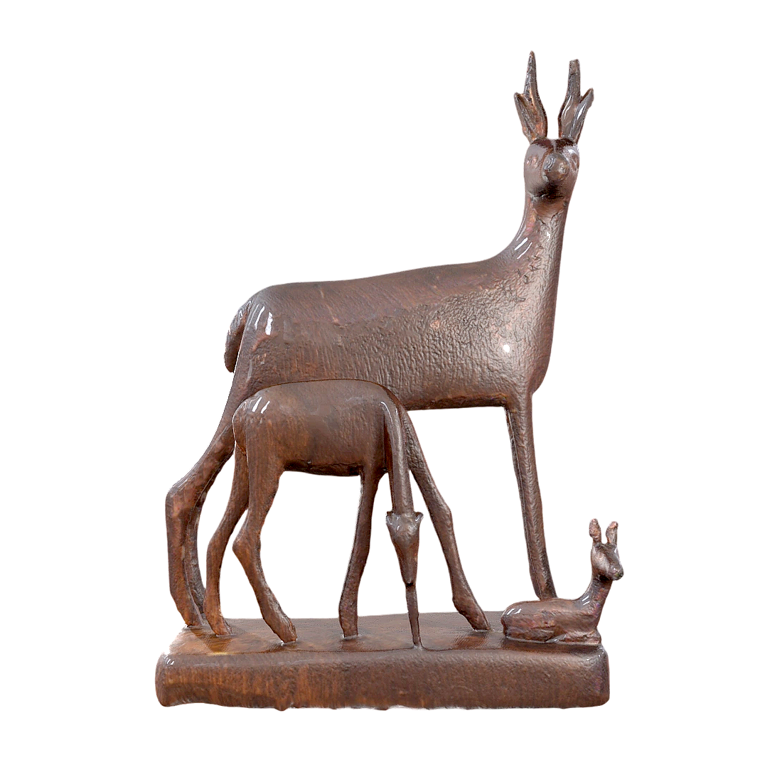 Wood Carving: Antelope Family