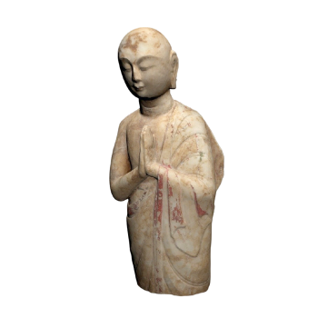 White White Jade Standing Arhat Statue