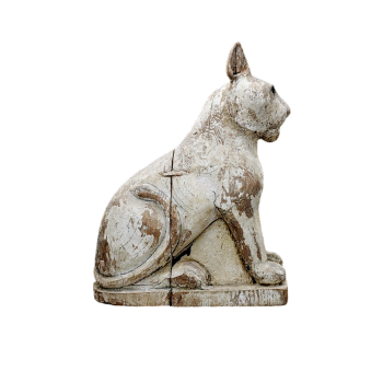 Ancient Egyptian wooden cat-shaped mummy box