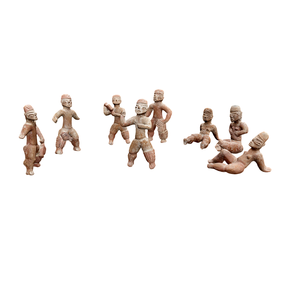 Pottery Figurines of Ancient Cuqiu Team in Mexico