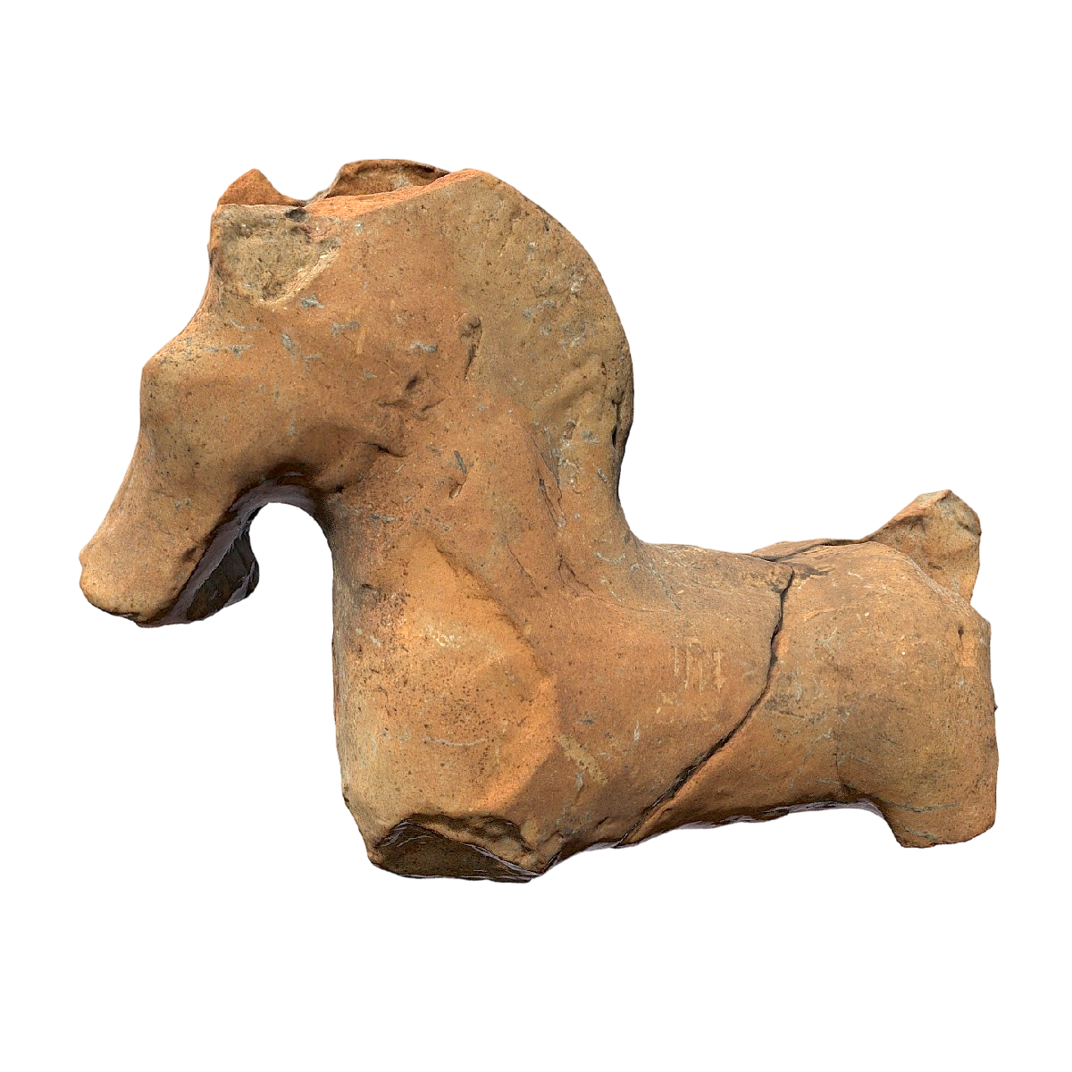 Ancient clay horse statue
