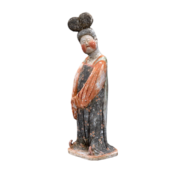 Painted Handmaid Figurines of Tang Dynasty in China