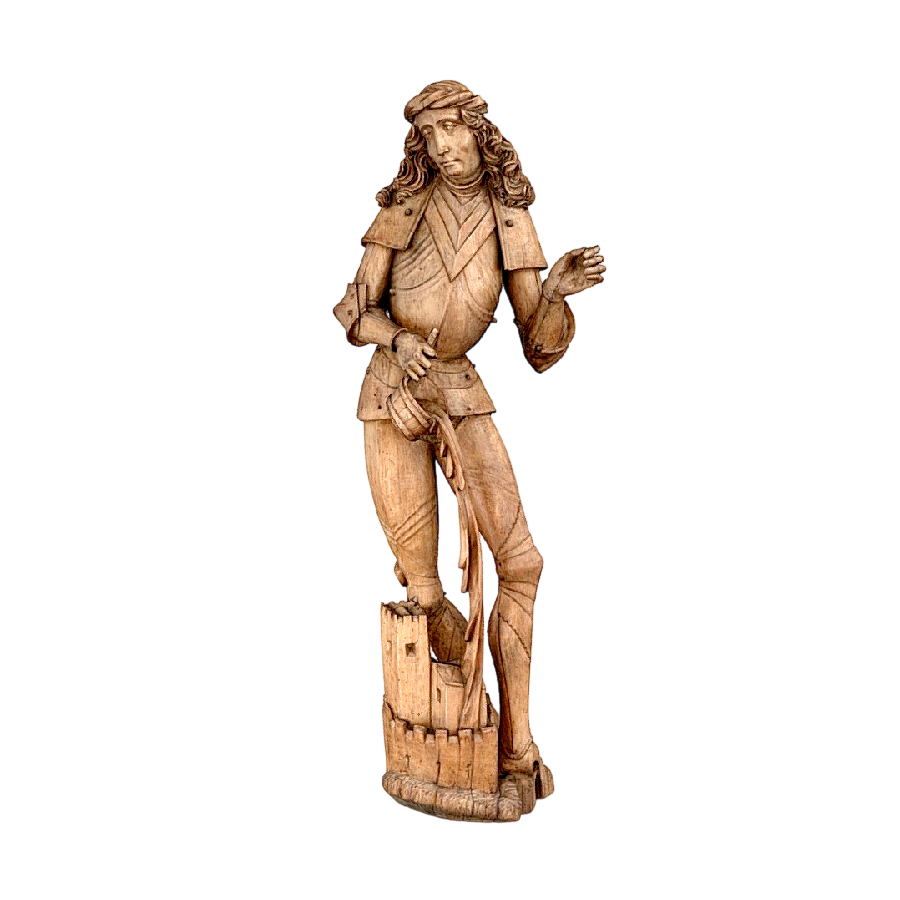 Wooden statue of St. Florian
