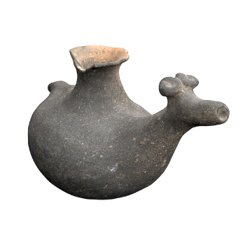 sheep-shaped pottery kettle
