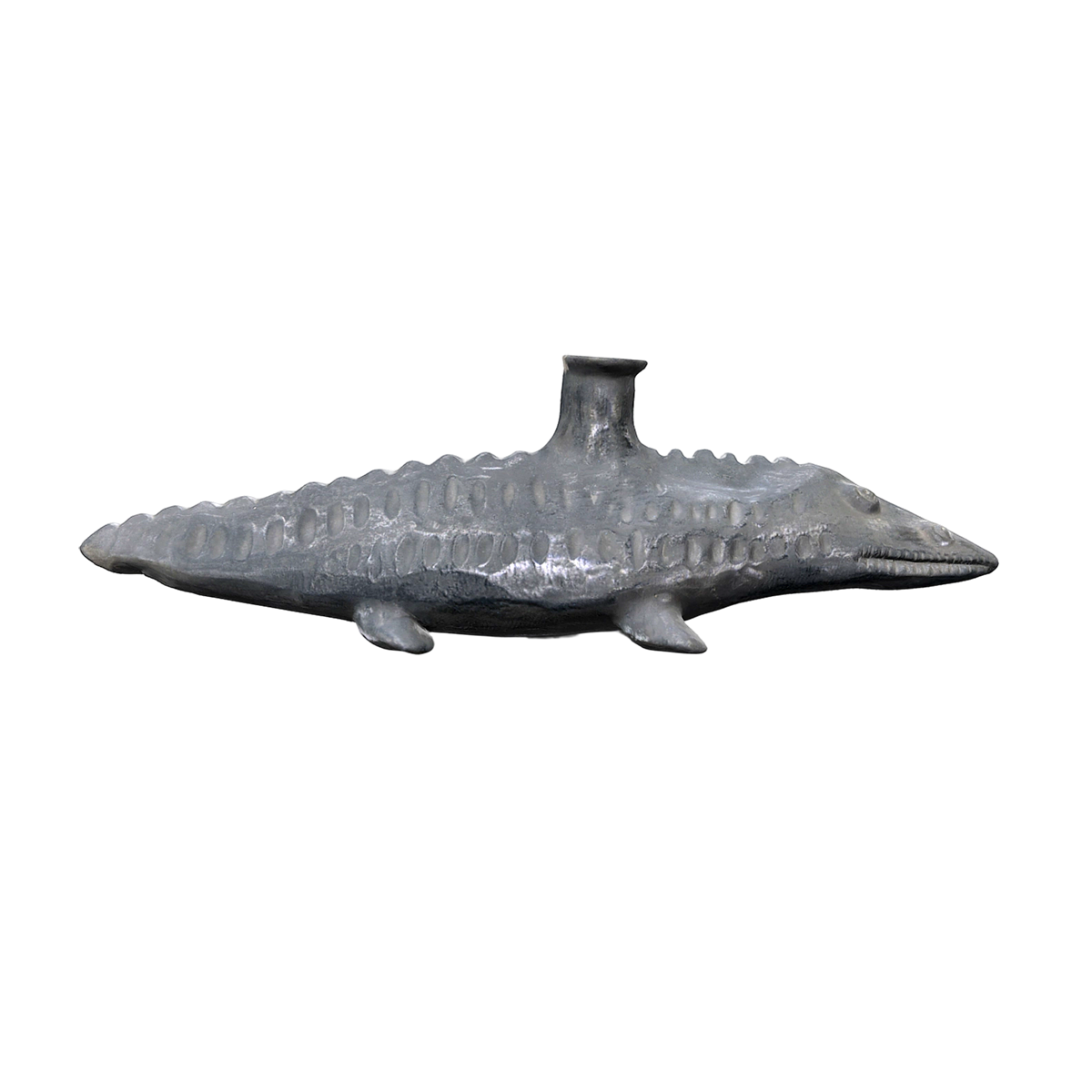 Crocodile-shaped vase