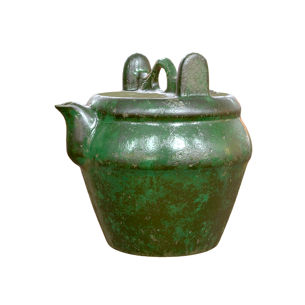 Green Glazed Teapot