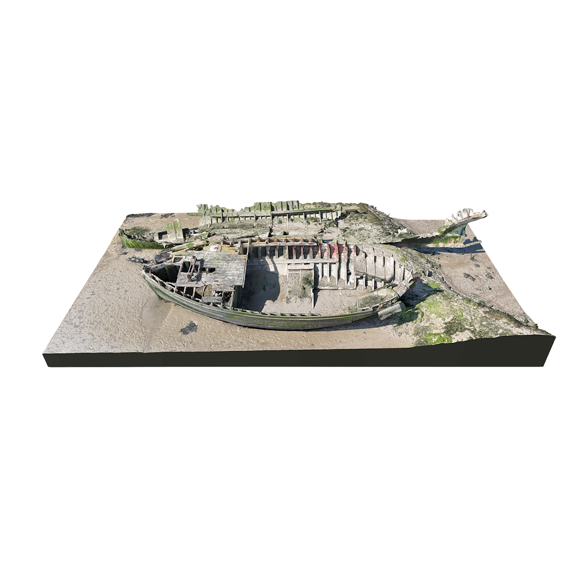 3D scanning model of sunken ship