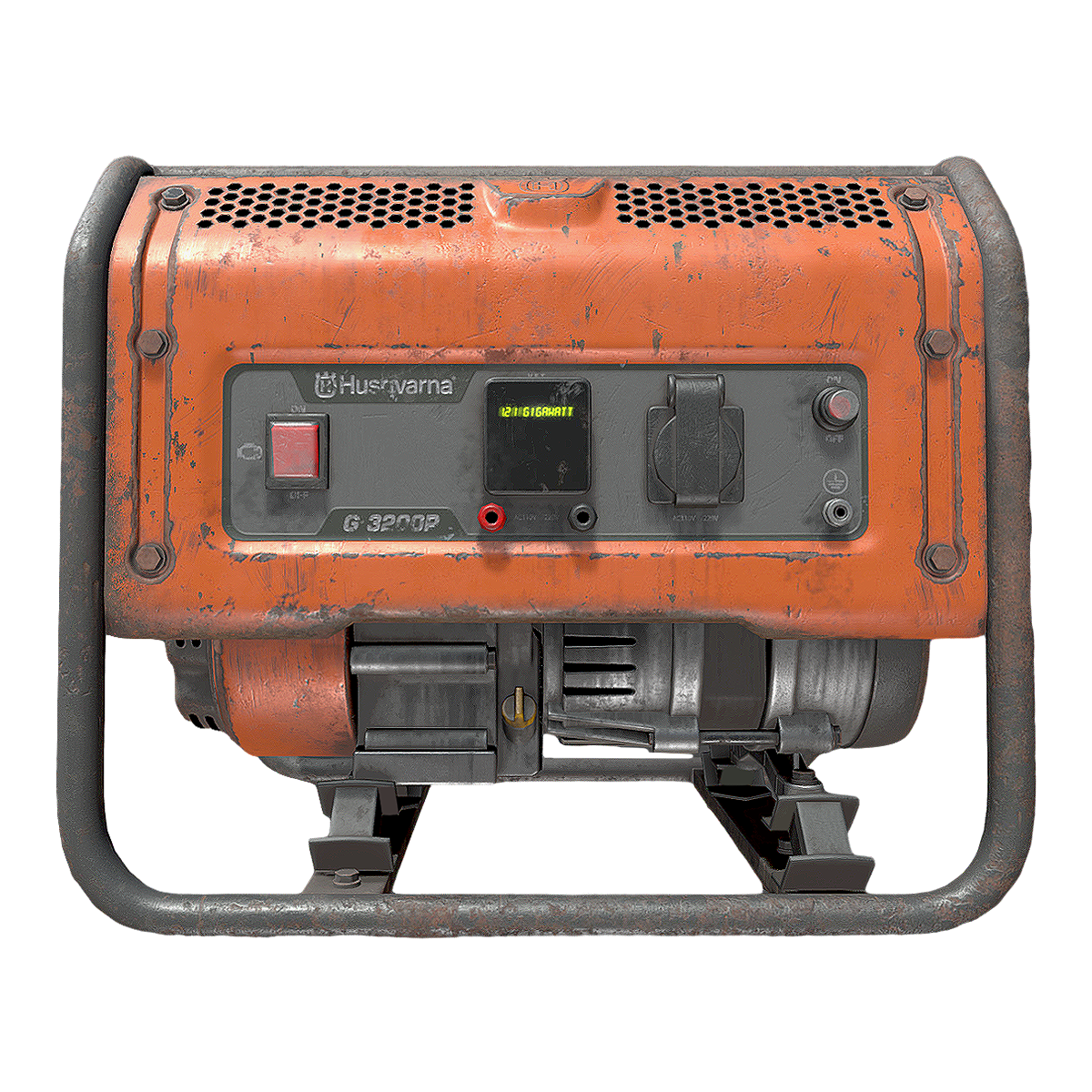 Old Husqvarna small gasoline generator G3200P household outdoor lighting