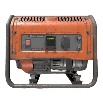 Old Husqvarna small gasoline generator G3200P household outdoor lighting