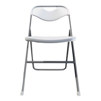 Industrial style minimalist white plastic backrest chair, leisure chair, folding dining chair