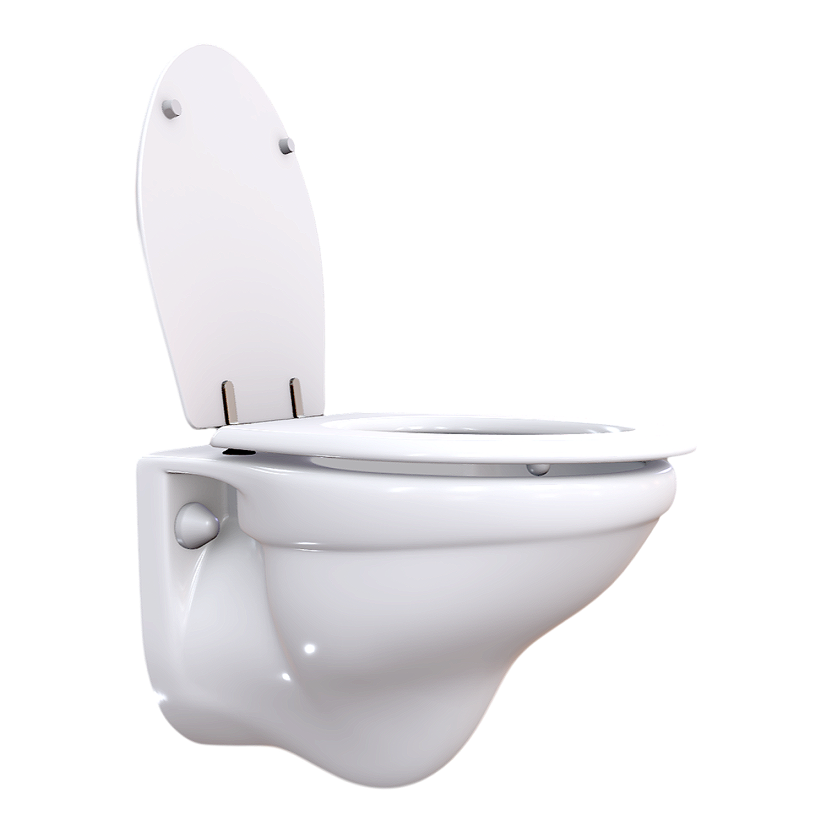 Marine wall mounted white ceramic toilet with split seat toilet
