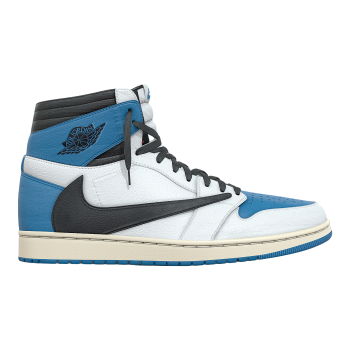 Air Jordan 1 x Travis Scott x Fragment Hook Three party High cut Basketball Shoes