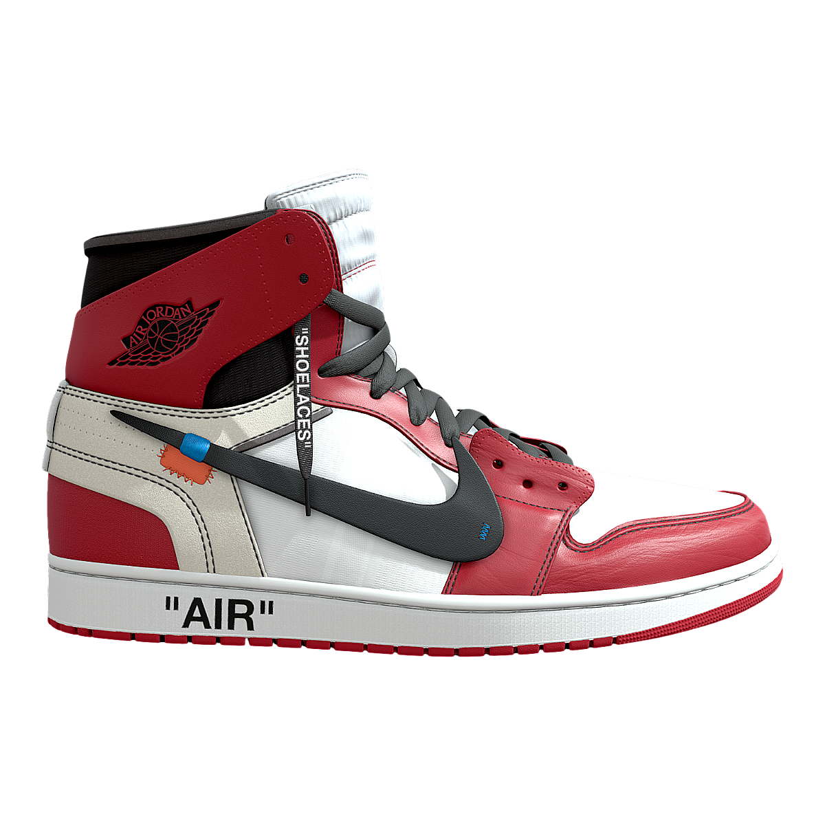 Air Jordan 1xOFF WHITE Chicago Retro High Top Basketball Shoes