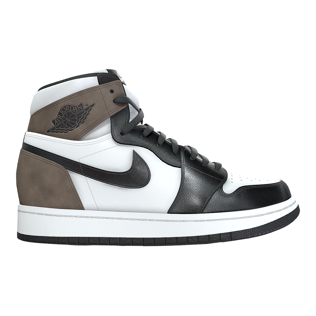 Air Jordan 1 Retro High OG "Dark Mocha" Small Inverted Hook Retro High Top Basketball Shoe