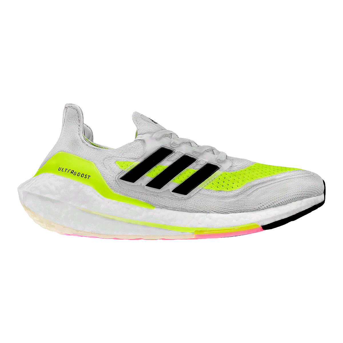 Adidas UltraBoost 2021 Adidas Low cut Running Shoes Fluorescent Yellow White