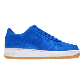 Clot X Nike Air Force 1 Blue Silk Low Top Board Shoes