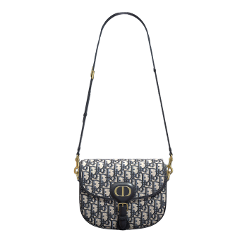 Dior Bobby Oblique Printed Blue Medium Jacquard Fabric Crossbody Bag