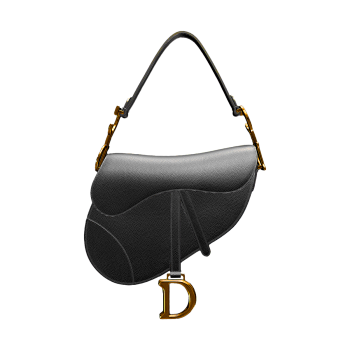 Dior grain leather saddle bag black